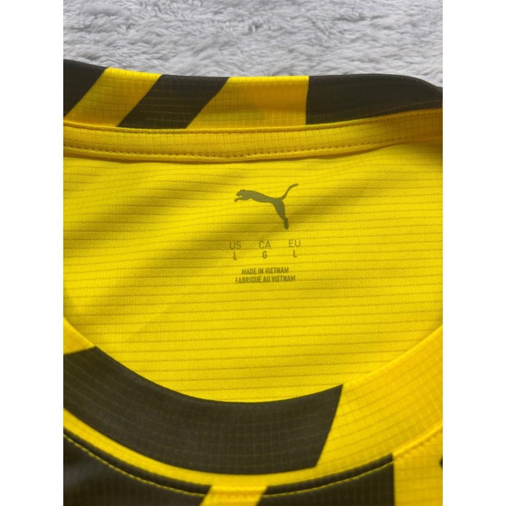 Puma Borussia‎ Dortmund BVB Warm Up Jersey Mens Large Yellow Black 781685 01 NWT - Picture 4 of 5